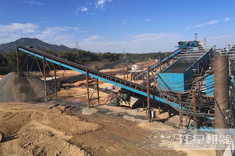 玄武岩制砂生产线现场 玄武岩制砂生产线现场