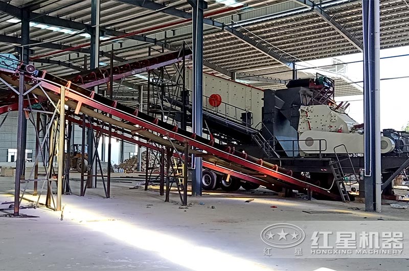 反击破建筑垃圾破碎机现场 反击破建筑垃圾破碎机现场