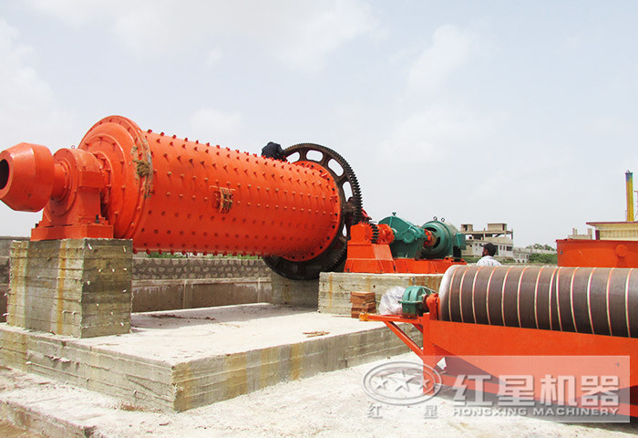 球磨机与湿式磁选机 球磨机与湿式磁选机