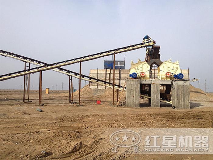 石灰石生产线现场安装中 石灰石生产线现场安装中