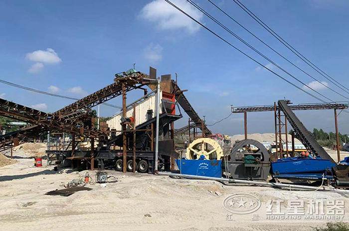 福建移动式花岗岩打砂生产线 福建移动式花岗岩打砂生产线