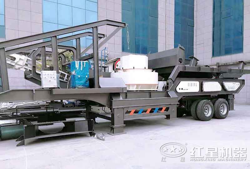 大型车载移动式粉石机搭载制砂机 大型车载移动式粉石机搭载制砂机