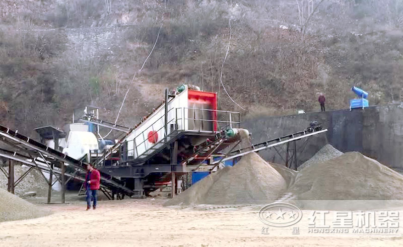 轮胎式大型流动打石子机 轮胎式大型流动打石子机