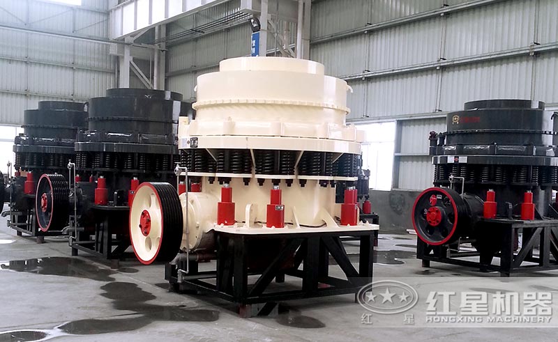 全液压、复合式以及弹簧式圆锥破碎机工作原理一样，结构自成一体