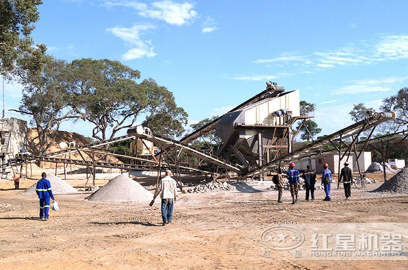 石料生产线现场 石料生产线现场