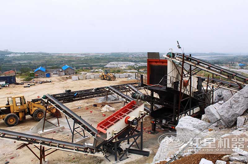 移动式石头振动筛 移动式石头振动筛