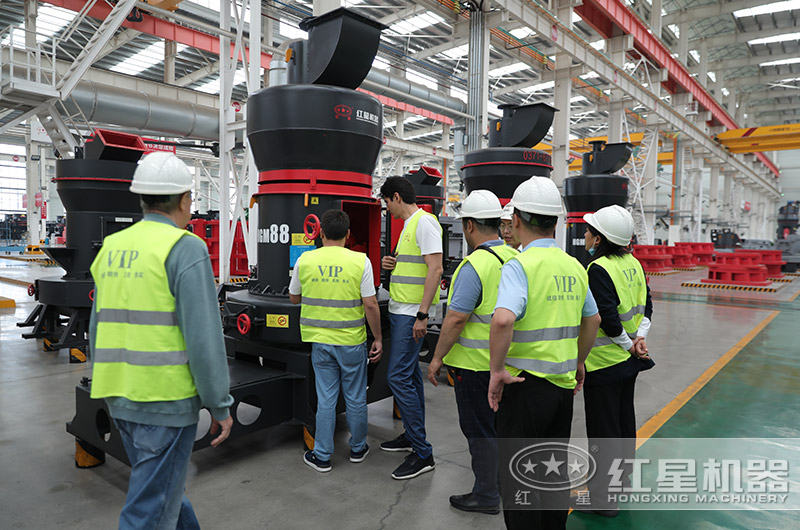 客户来厂选购磨粉机