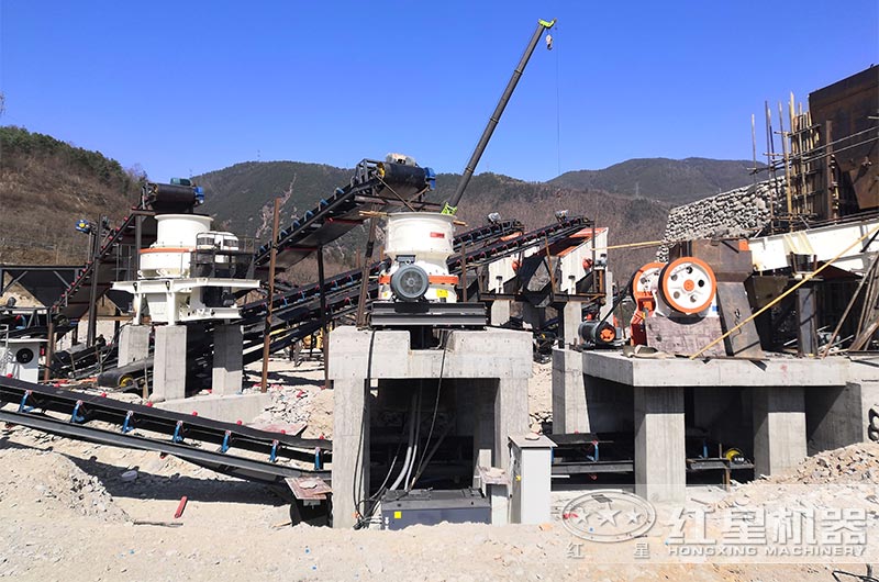 硬石料机制砂生产线现场 硬石料机制砂生产线现场