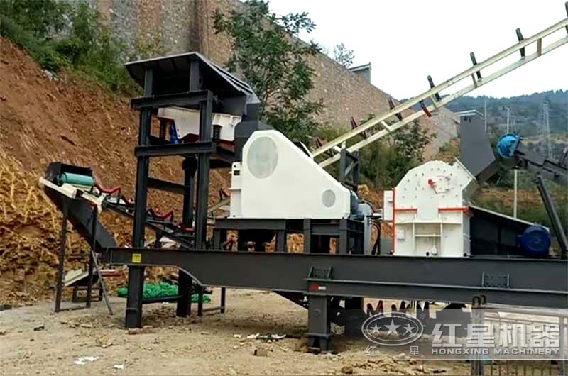 四合一颚破+细碎机移动破碎站 四合一颚破+细碎机移动破碎站