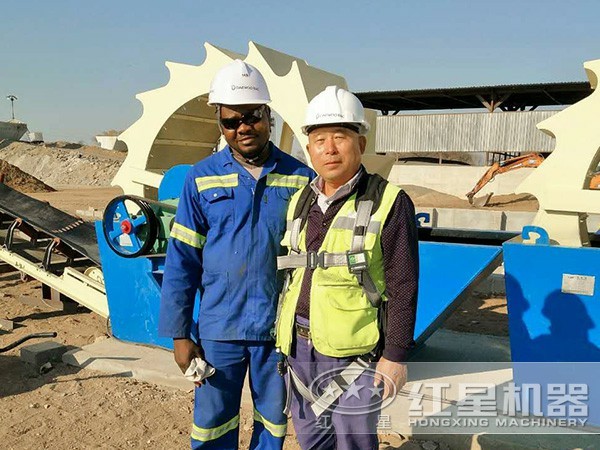 洗沙的设备现场作业图 洗沙的设备现场作业图