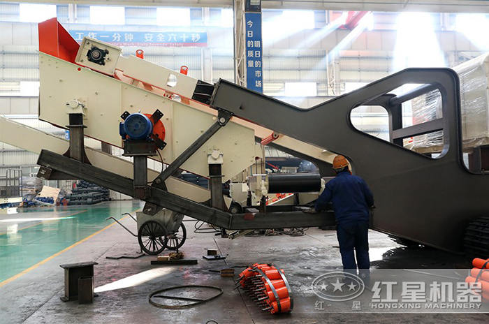 环保移动破碎站组装图 环保移动破碎站组装图