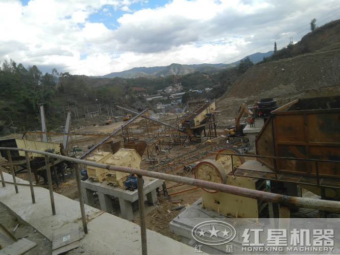 全套砂石生产线现场 全套砂石生产线现场