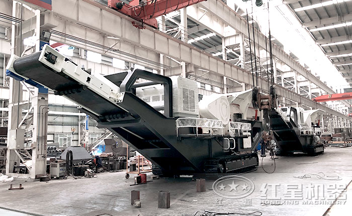 移动破碎站标准化的生产车间 移动破碎站标准化的生产车间