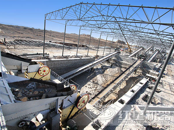 红星河北客户大型石料破碎生产线现场 红星河北客户大型石料破碎生产线现场