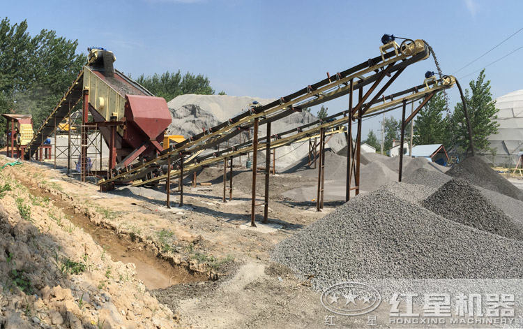 磕石子生产线现场 磕石子生产线现场