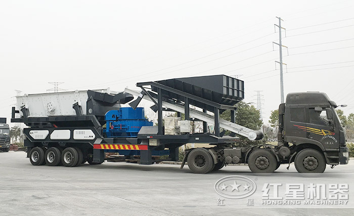 红星为用户送车载轮胎移动制沙设备 红星为用户送车载轮胎移动制沙设备