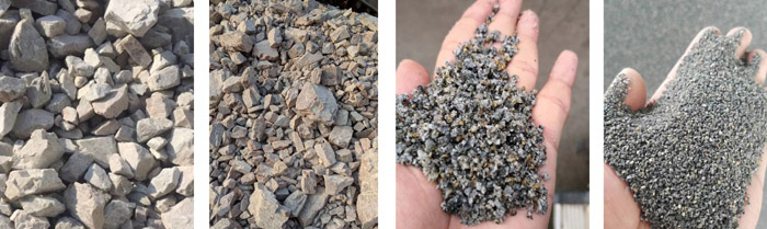 石头破碎成石子和沙子 石头破碎成石子和沙子