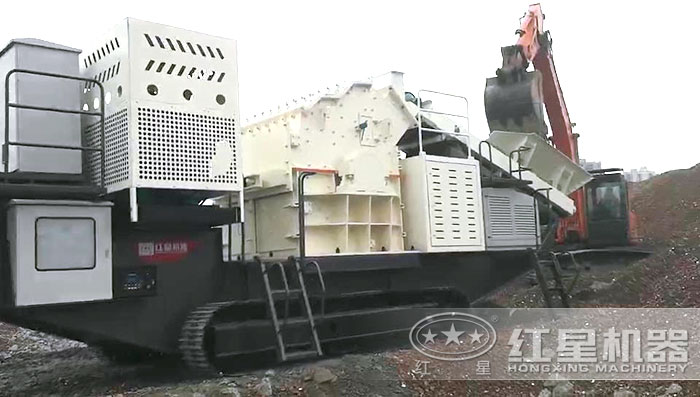 红星履带移动建筑垃圾粉碎机 红星履带移动建筑垃圾粉碎机