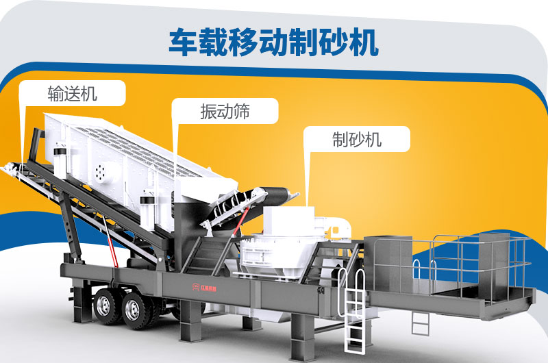 车载移动制砂机组成-集制砂、筛分于一体