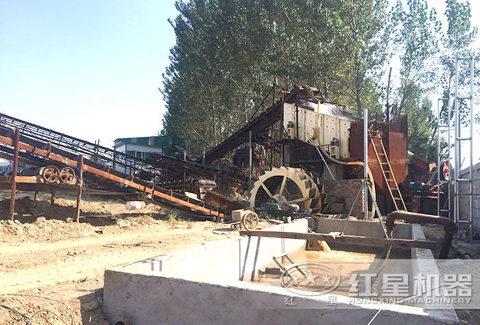 红星机器配置的水洗砂机作业现场 红星机器配置的水洗砂机作业现场