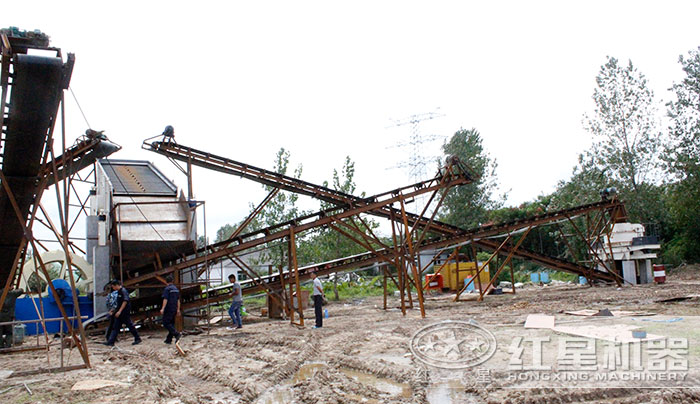 筛分、制沙过程