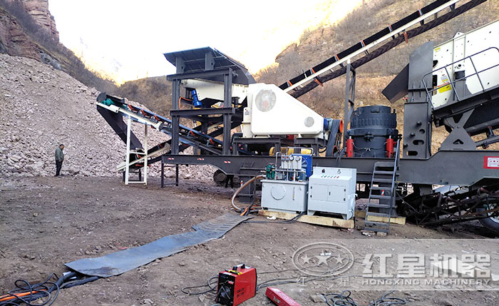 移动粉碎机搭载圆锥破碎机 移动粉碎机搭载圆锥破碎机