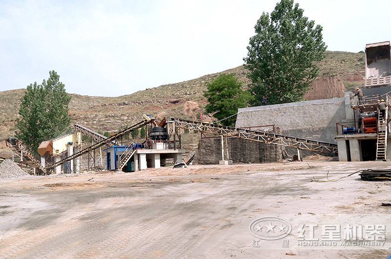 复合型圆锥破碎机客户制砂现场