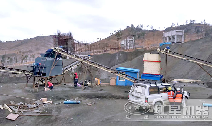 复合式破碎机，山西用户现场